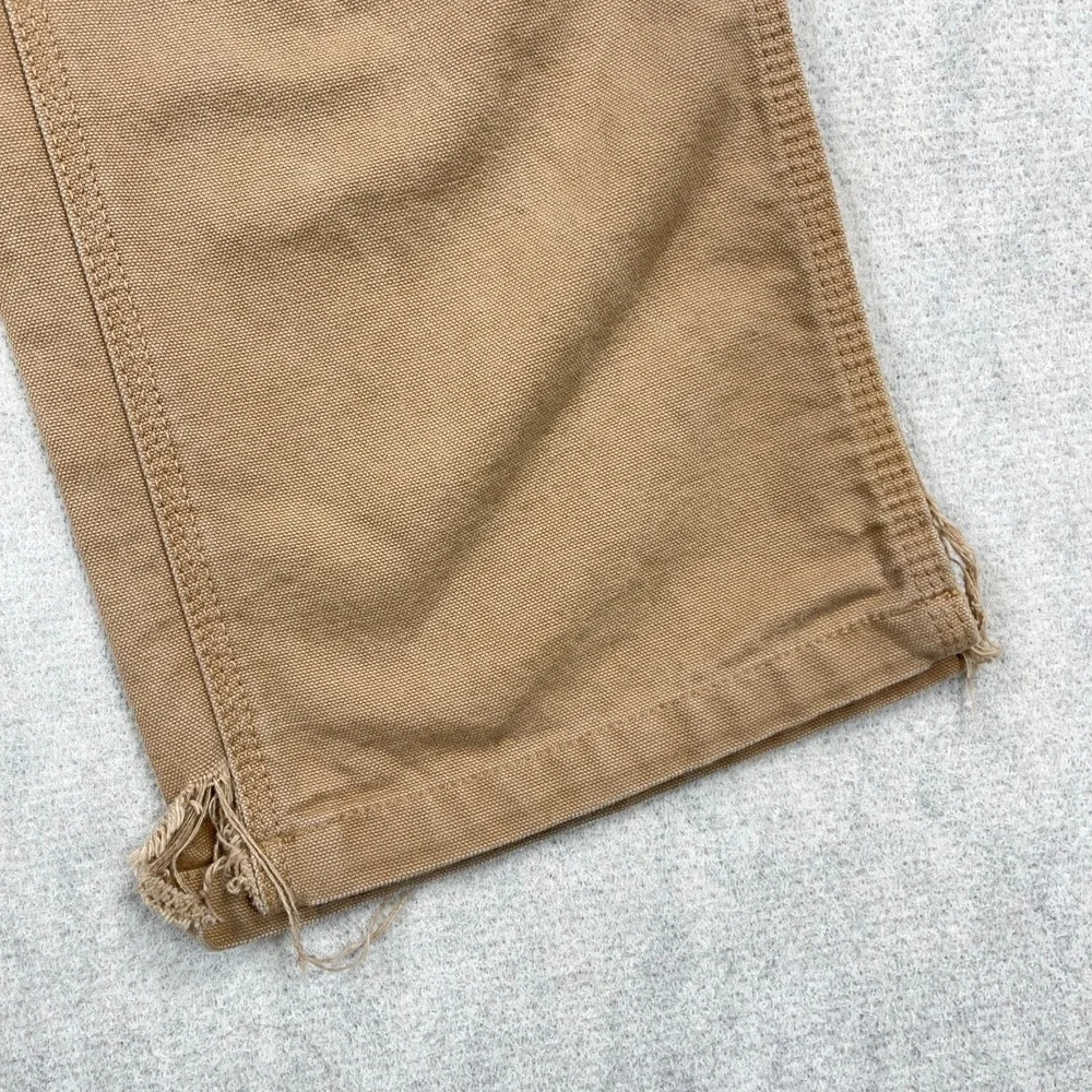 Craftsman Pants Men 32x30 Brown Carpenter Duck Canvas Baggy Work Wear Worn‎
